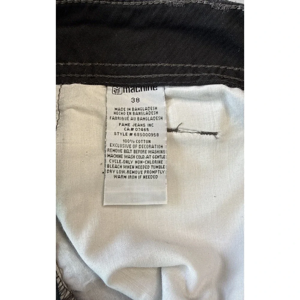Cargo Shorts Machine Size 38 Mens Black, 100% Cotton YTK Grunge‎